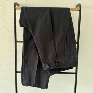 Bonobos Black Linen Pleated Dress Pants